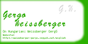 gergo weissberger business card